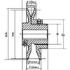Single Groove Variable Pitch Cast Iron Pulley 3/4" Bore x 4.15" OD - Image 2
