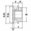 Single Groove Fixed Bore Cast Iron Pulley 1 1/8" Bore x 4.75" OD - Image 2