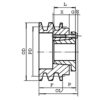 Two Groove Cast Iron Pulley 4.25" OD - Image 2