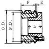 Six Groove Cast Iron Pulley 8.35" OD - Image 2
