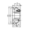 Single Groove Cast Iron Pulley 10.25" OD - Image 2