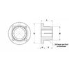 H Pulley Bushing 2 Bolt Hub 1.1/4" Bore - Image 2