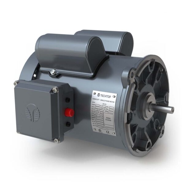 Techtop Auger Duty Electric Motor 0.33HP 115/230V 1800RPM 56Y