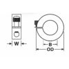 Solid Shaft Collar Steel Zinc Plated  1 3/8'' Bore 2 1/8'' OD 3/4'' W - Image 2