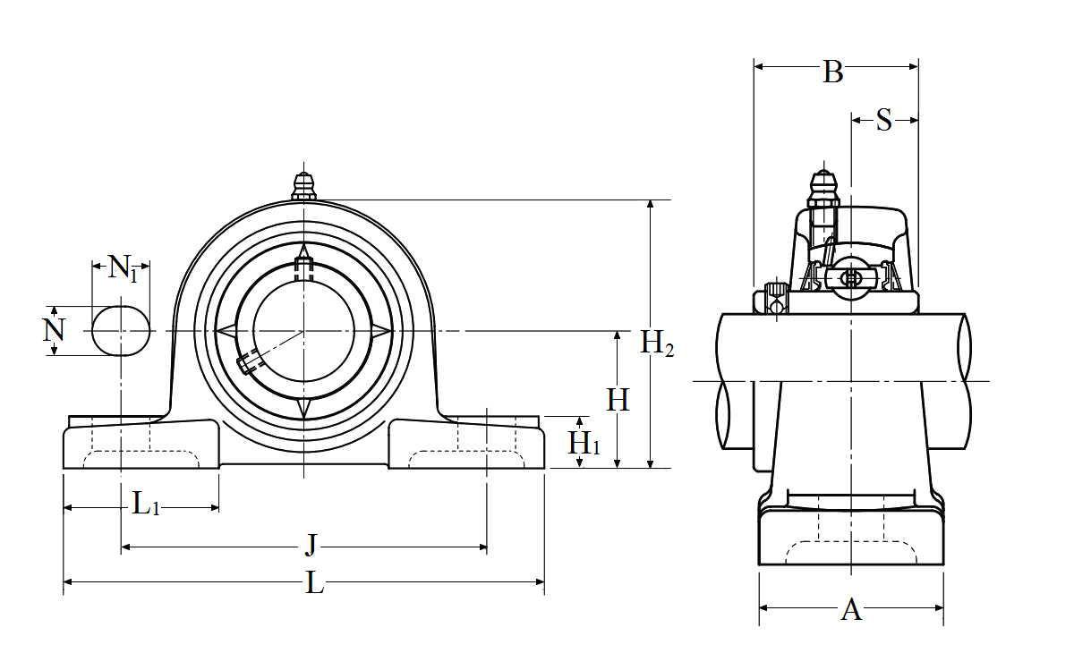 NTN UCP PILLOW BLOCK CAST IRON SET SCREW 90MM BORE - Image 2